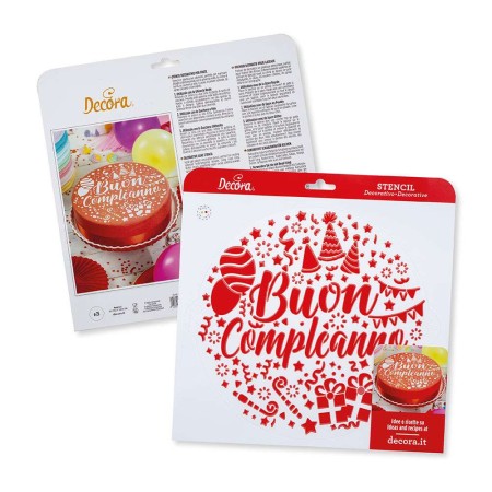 Stencil buon compleanno  - 4