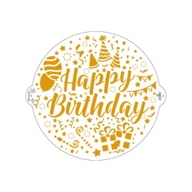 Stencil happy birthday  - 1